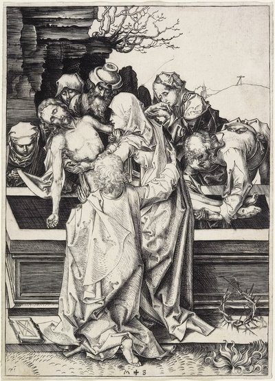 El entierro, c. 1480 de Martin Schongauer